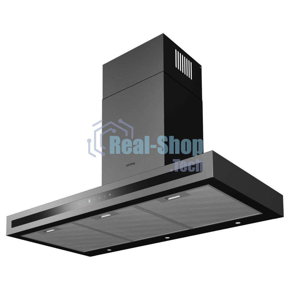 Вытяжка каминная Korting KHC 9877 N черный, 89.8 см, 850 куб. м/ч, 54 дБ