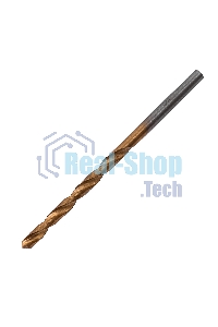 Сверло по металлу Matrix, 3 мм, HSS, нитридтитановое покрытие, цилиндрический хвостовик