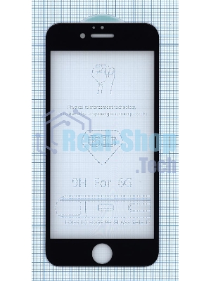 Защитное стекло 6D для Apple iPhone 6/6S черный