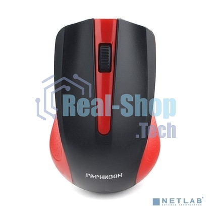 Мышь беспроводная Гарнизон GMW-430R красный, 1200 dpi, радиоканал, USB, кнопки - 3