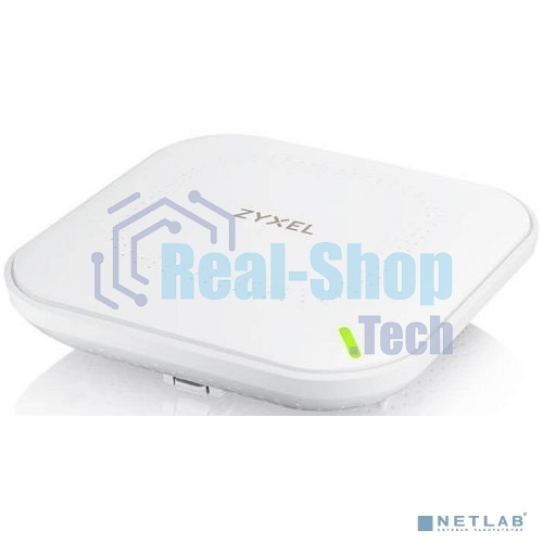 Гибридная точка доступа Zyxel NebulaFlex NWA50AX, WiFi 6, 802.11a/b/g/n/ac/ax (2,4 и 5 ГГц), MU-MIMO, антенны 2x2, до 575+1200 Мбит/с, 1xLAN GE, PoE, без поддержки Captive portal и WPA-Enterprise, защ