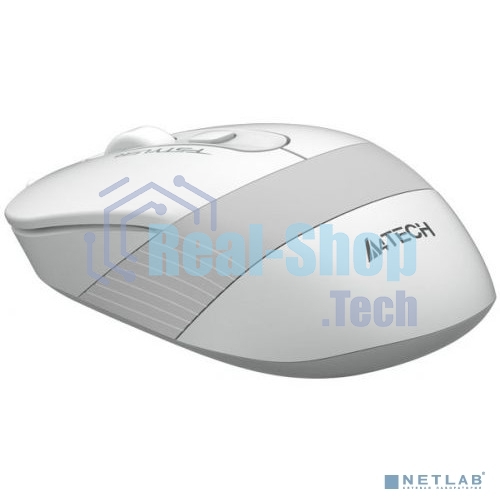 Мышь беспроводная A4Tech Fstyler FG10 белый/серый, 2000 dpi, радиоканал, USB, кнопки - 4