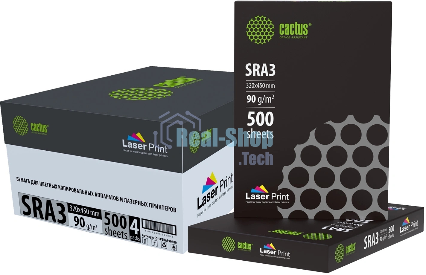 Бумага Cactus CS-LPSRA390500 SRA3/90г/м2/500л./белый для лазерной печати