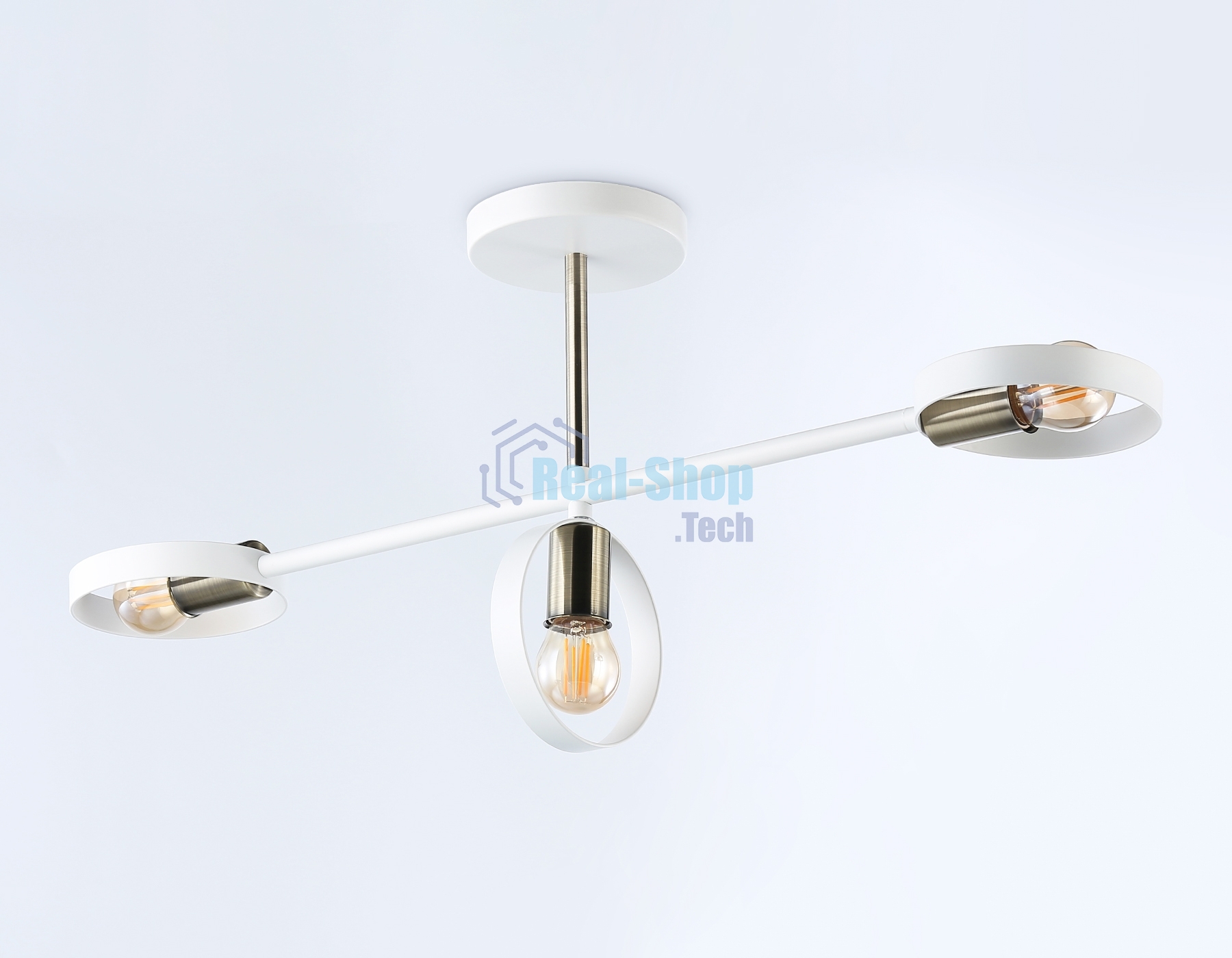 Светильник Ambrella light TR8228/3 WH/SB белый/бронза E27/3 max 40W 660*165*300