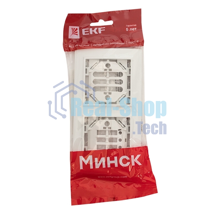 Рамка 2-м Минск горизонтальная белый Basic EKF ERM-G-302-10