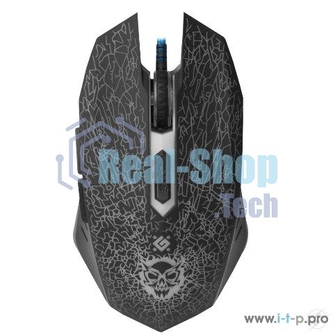 Мышь проводная Defender Shock GM-110L черный, 3200 dpi, USB, кнопки - 6