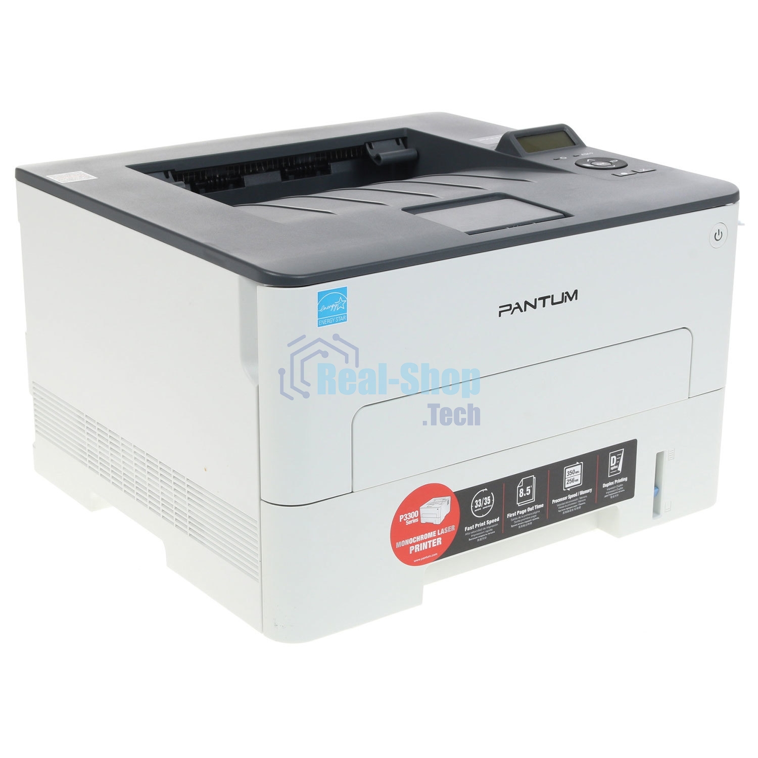 Принтер лазерный Pantum P3300DN, А4, ч/б, печ. до 33 стр/мин, 1200 X 1200 dpi, USB, RJ-45