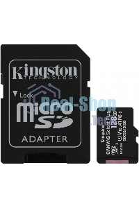 Флеш карта microSDHC 128Gb microSDXC Kingston SDCS2/128Gb Class10 UHS-I Canvas Select up to 100Mb/s с адапт.