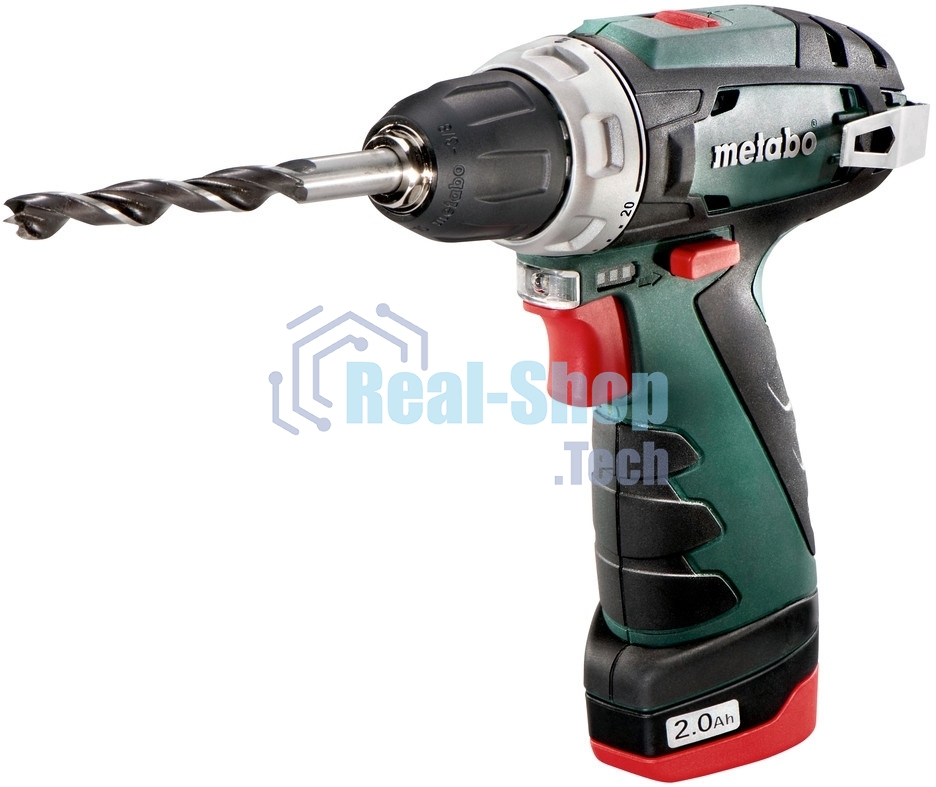 Дрель-шуруповерт аккумуляторная Metabo PowerMaxx BS 600080500, Аккумуляторный, 12В, 2 АКБ