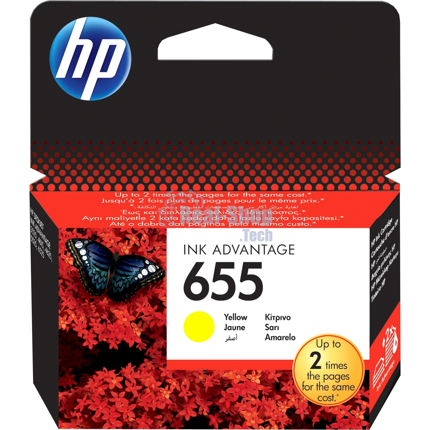 Картридж струйный HP 655 CZ112AE желтый для HP DJ IA 3525/4615/4625/5525/6525 (600 стр.)