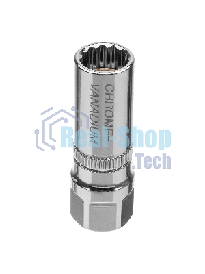 Головка торцевая свечная Gross магнитная,12-гранная, 14 мм, под квадрат 1/2