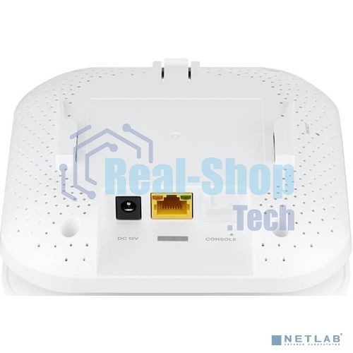 Гибридная точка доступа Zyxel NebulaFlex NWA50AX, WiFi 6, 802.11a/b/g/n/ac/ax (2,4 и 5 ГГц), MU-MIMO, антенны 2x2, до 575+1200 Мбит/с, 1xLAN GE, PoE, без поддержки Captive portal и WPA-Enterprise, защ