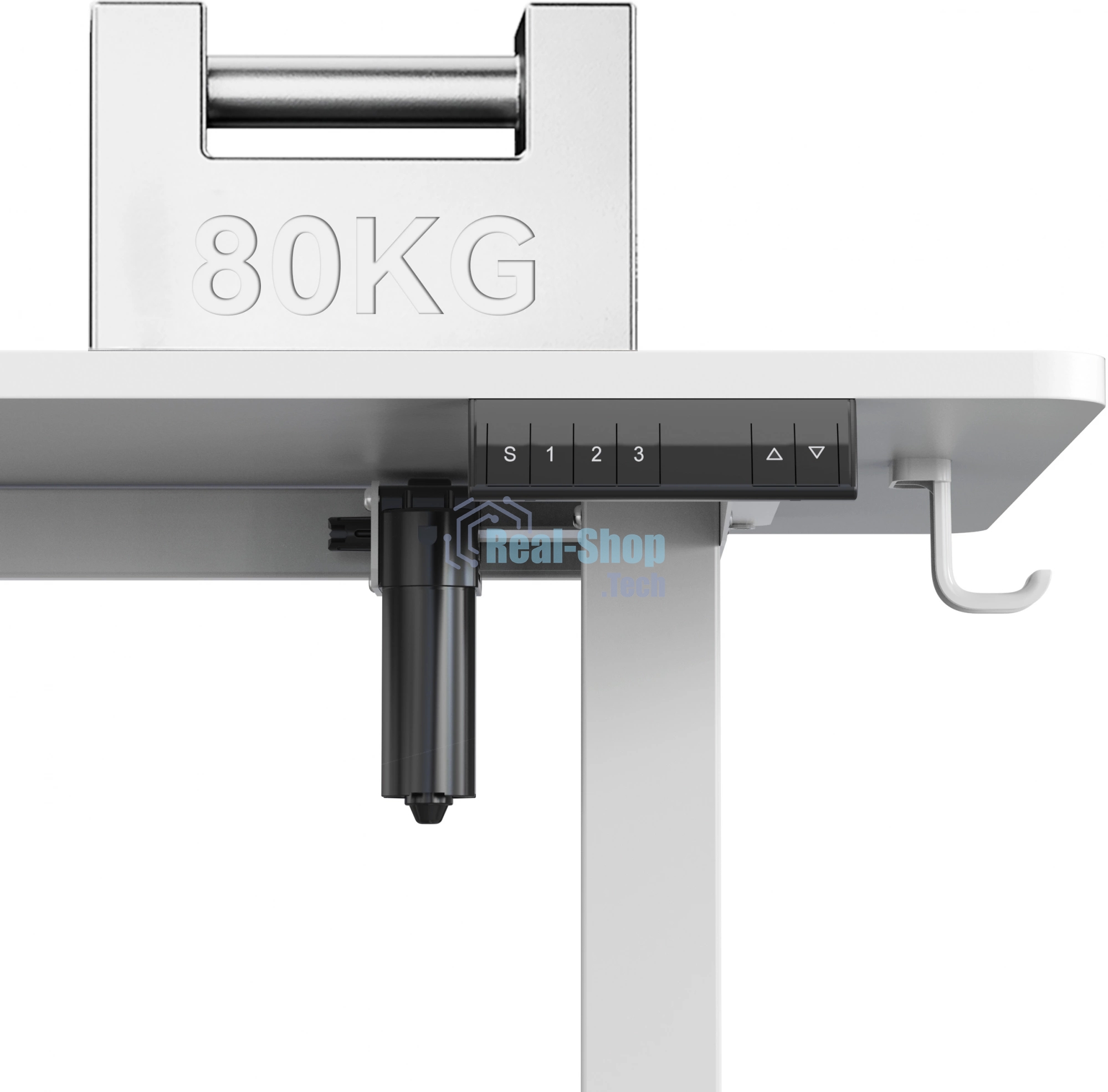 Стол компьютерный Cactus угловой подъемный столешница МДФ, белый каркас белый 140x72x60 см (CS-EDXL-WWT)