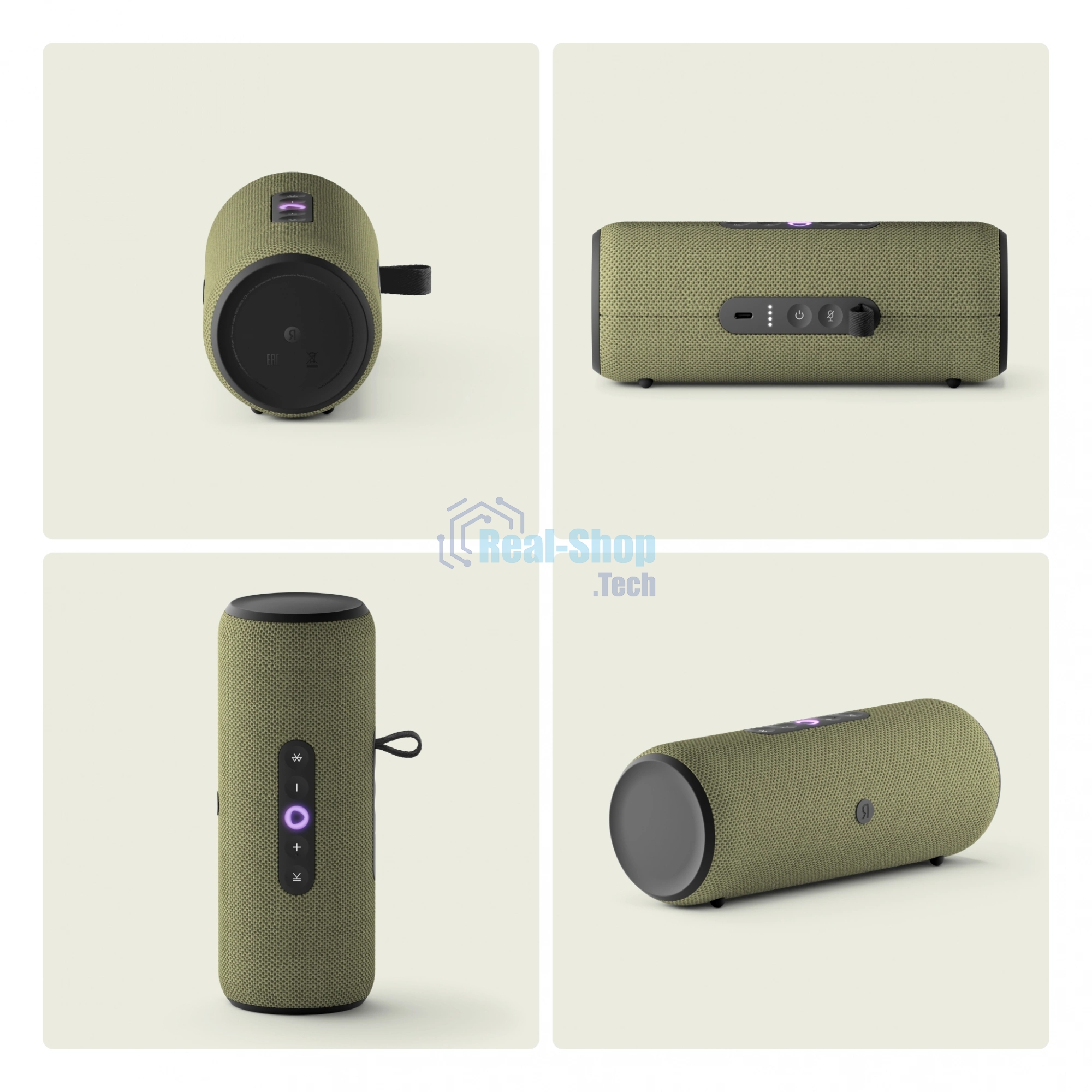 Умная колонка Yandex Стрит Алиса зеленый 30W 2.0 BT/Wi-Fi 10м 3300mAh (YNDX-00030GRN)