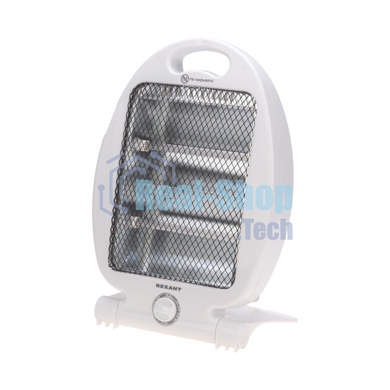 Обогреватель инфракрасный Rexant 60-0057, белый, кварцевый, 800 Вт, 14 м2, термостат, настольный, со складным основанием