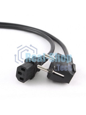 Кабель питания Cablexpert PC-186-1-3M, 3м, Schuko- C13, 3x1кв.мм, черный, с заземлением, пакет