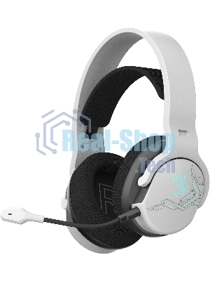 Гарнитура Bloody GR370 белый, беспроводная + проводная, Bluetooth, до 45 ч, подсветка