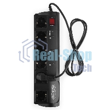 Сетевой фильтр Energenie Сетевой фильтр EG-PMS2-LAN программируемый, черный (10А, LAN, 6 розеток)