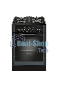 Плита комбинированная Gefest ПГЭ 6502-02 0044 черный, конфорок 4 газовых, духовка 55 л, 60 см x 85 см x 60 см