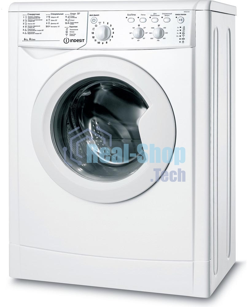 Стиральная машина Indesit IWSC 6105 белый, загрузка фронтальная 6 кг, 1000 об/мин., класс: А