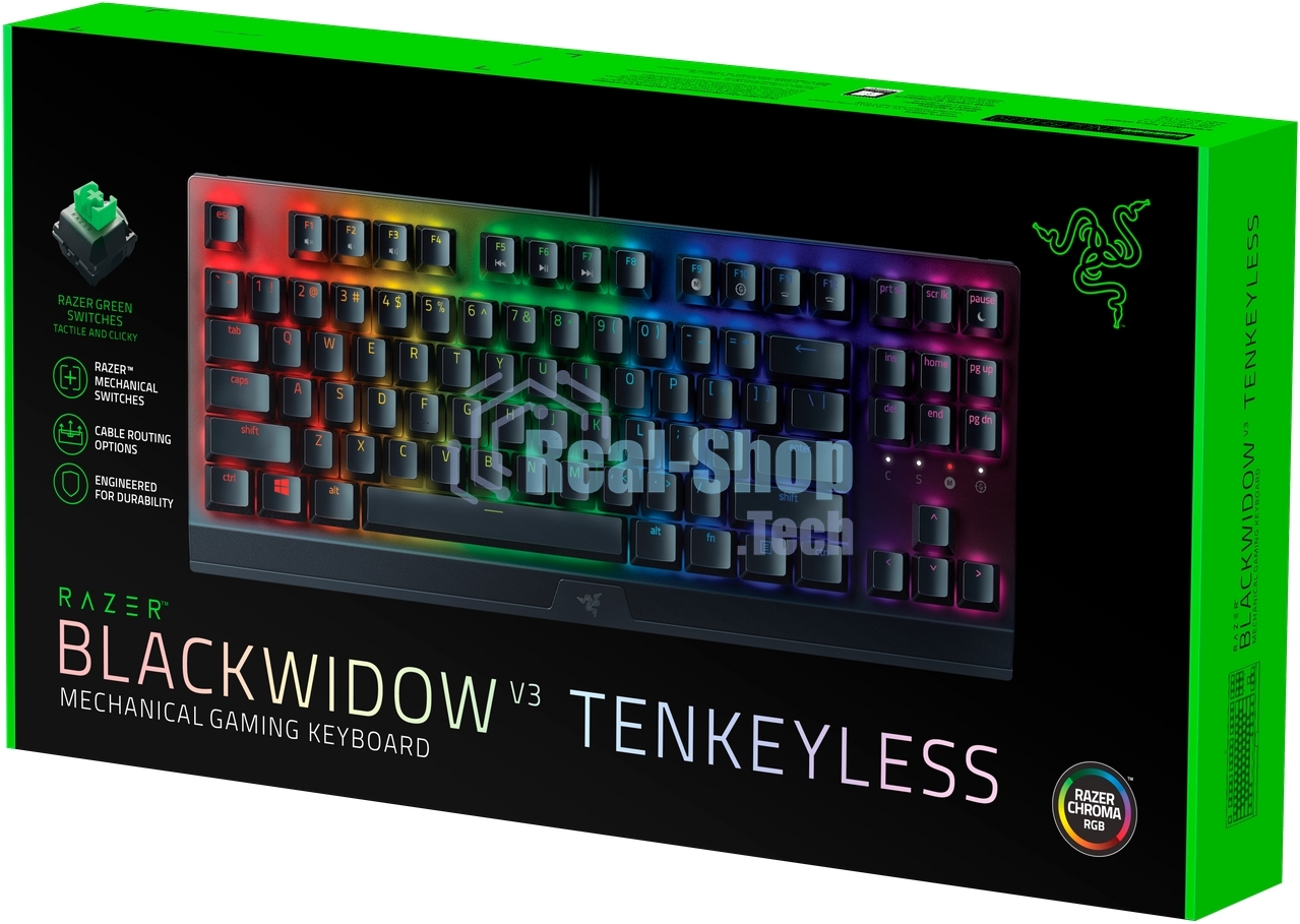 Игровая клавиатура Razer Blackwidow V3 Razer™ Tenkeyless Mechanical RUSSIAN черный