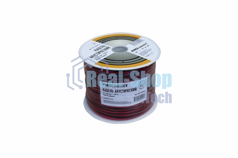 Кабель акустический 2х1 мм² красно-черный (бухта 100 м) 01-6105-6