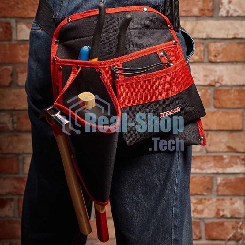Сумка монтажника поясная с 3 отделениями Rexant RE-3