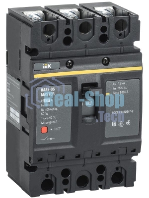 Выключатель автоматический ВА88-35 3Р 125А 35кА MASTER IEK SVA30-3-0125-02 IEK