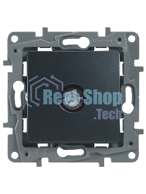 Розетка телевизионная TV Звезда, алюминий ETIKA