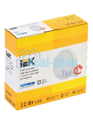 Светильник IEK LED ДПО 2012Д 12Вт IP54 6500К круг белый с АД