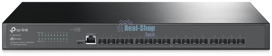 Коммутатор TP-Link JetStream 16-Port 10GE SFP+ L2+ Managed Switch PORT: 16× 10G SFP+ Slots