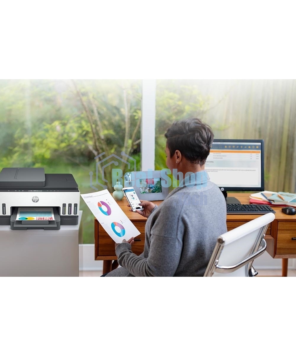 МФУ струйное HP Smart Tank 750 AiO, А4, цветной, печ. до 15/9 стр/мин., скан. до 8 стр/мин., 4800x1200 dpi (печ.), 1200x1200 dpi (скан.), Bluetooth, USB, Wi-Fi