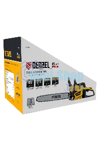 Пила цепная бензиновая Denzel DS-4516, шина 40 см, 45 см 3, 2,5 л.с., шаг 0,325, паз 1,5 мм, 64 зв