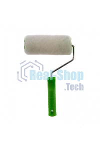 Валик Сибртех с натуральным мехом, с ручкой, 150 мм, ворс 12 мм, D 48 мм, D ручки 6 мм