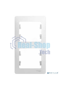 Рамка 2-м Glossa верт. белый SchE GSL000106