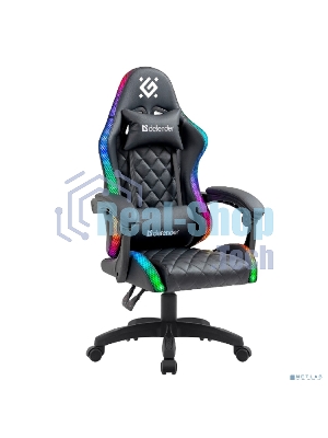 Кресло Defender ENERGY черный, экокожа, 120 кг, механизм качания