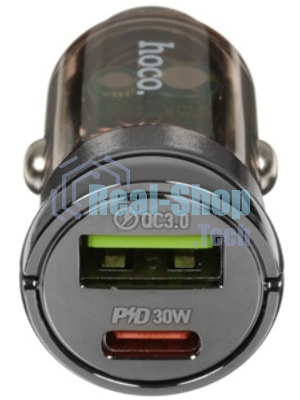 Автомобильное зарядное устройство Hoco Z53A 30Вт, USB, Type-C, черный, коробка