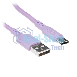 Кабель Defender F207, USB 2.0 (AM) - Type C, 1метр, 2.4А, силиконовая оплетка, красный.