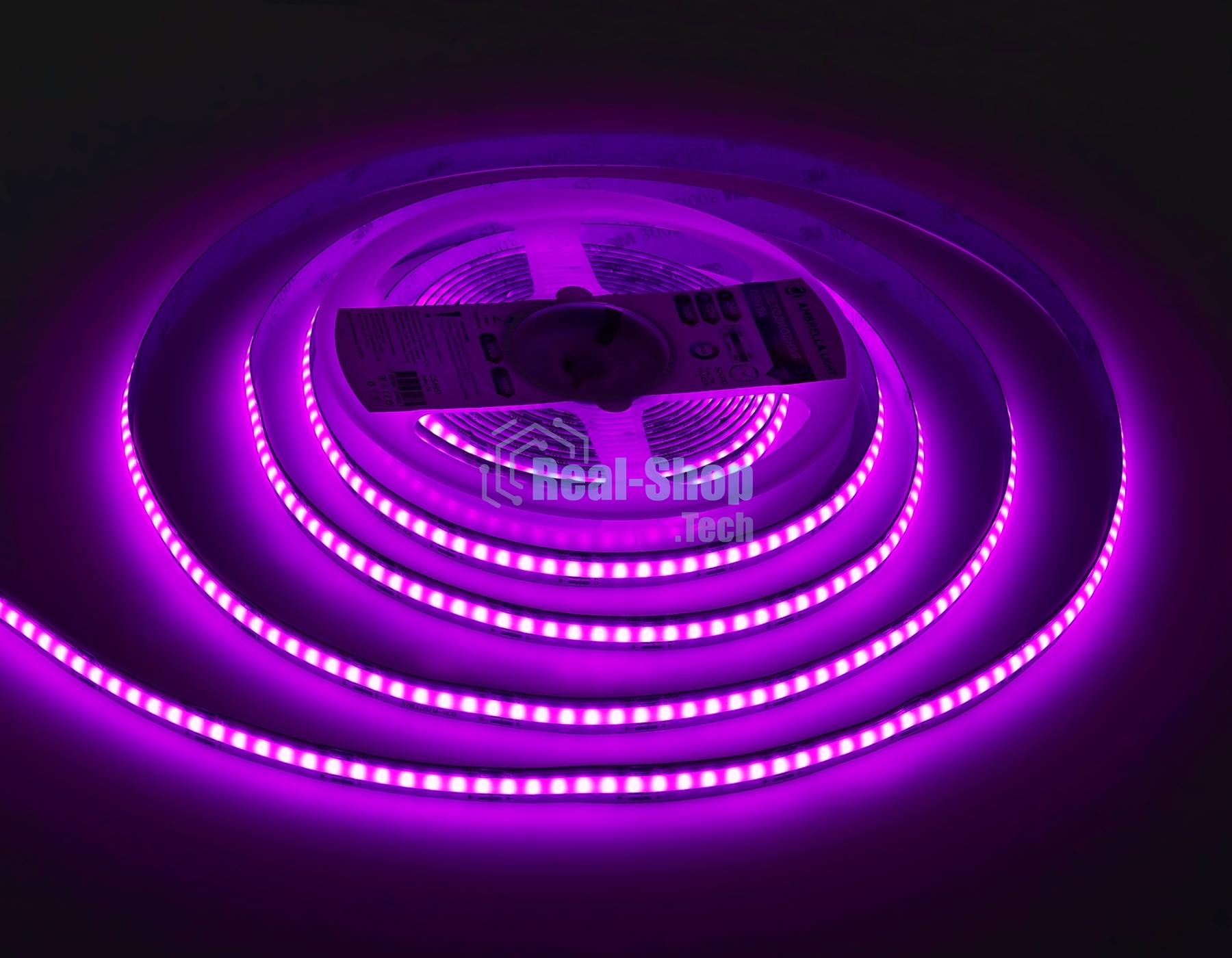 Светодиодная лента Ambrella light GS4951 COB 576Led/ 14W m/ 24V IP20 RGB/ 5m*10mm*3mm (4 конт.)