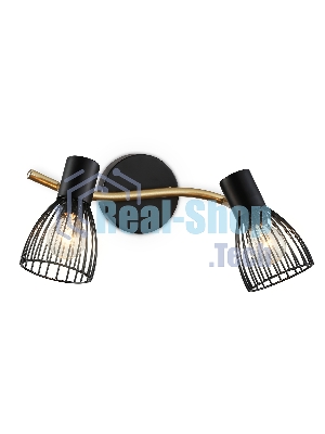 Светильник Ambrella light TR8660/2 BK/GD черный/золото E14/2 max 60W 330*100*170