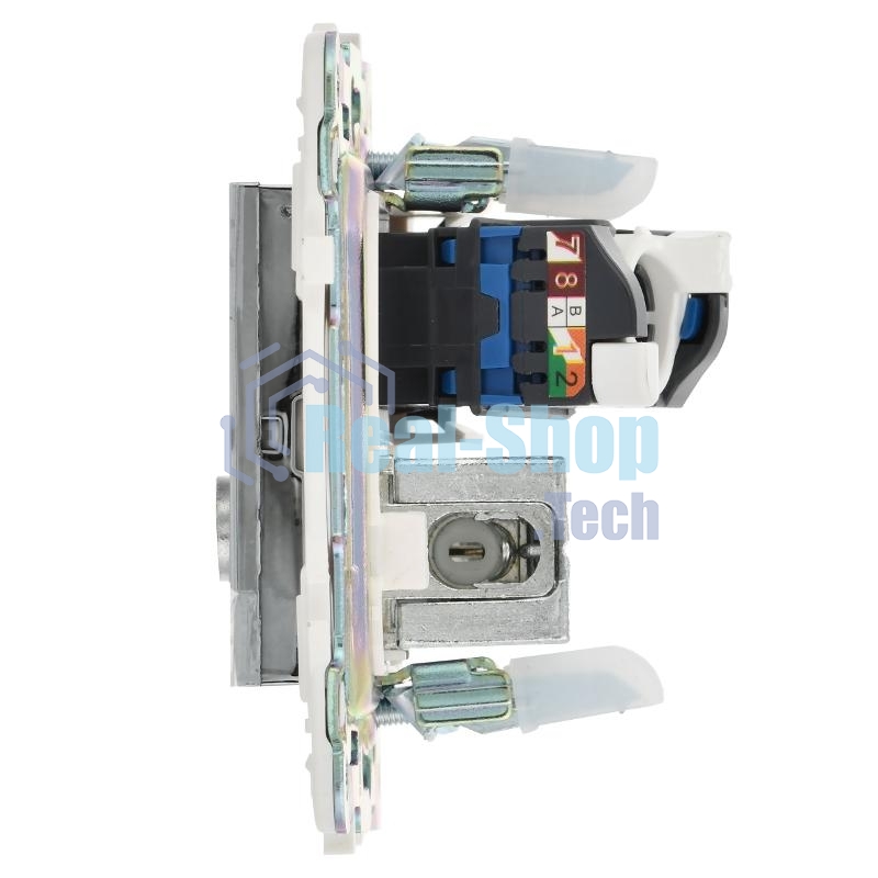 SKANDY Розетка двойная TV+RJ45 кат.6 SK-A15N никель | SK-AK20-2-K50 | IEK