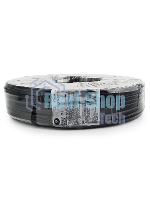 Кабель Gembird Кабель телефонный 100м (4-х жильный, 2 пары, плоский) черный