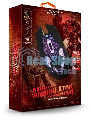 Мышь проводная Qumo Annihilator M04 черный, 3200 dpi, USB, кнопки - 6