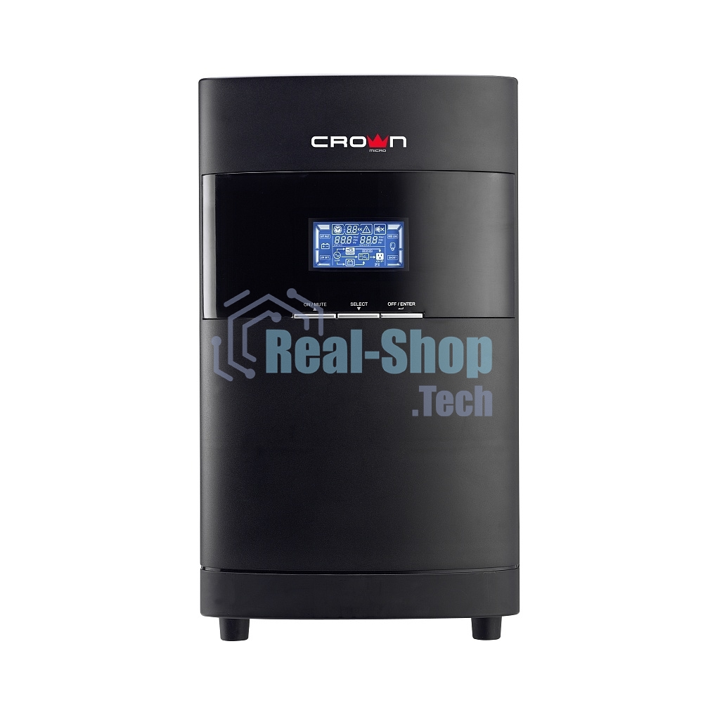 Источник бесперебойного питания CROWN On-Line CMUOA-350-2K EURO 2000VA/1800W, корпус металл, TOWER, АКБ 6*12V/7AH, PF-0.9, AVR 110-300V, порт RJ-11/45+USB/RS-232, EPO, розетки 4*EURO, входной кабель 2 м, вентилятор охлаждения, автомат, слот для SNMP, порт для доп. батарейных кабинетов, ПО