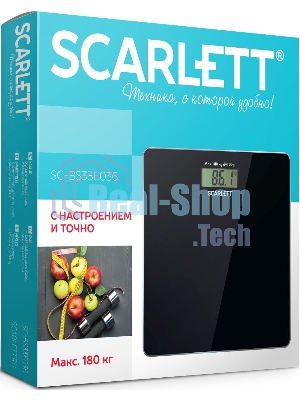 Весы напольные электронные Scarlett SC-BS33E036 макс.180кг черный