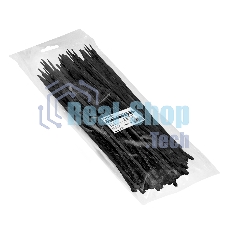 Стяжка (хомут) нейлоновая ExeGate EX293136RUS CV66-400x7.5B (нейлон 6.6, 400x7.5 мм, неоткрывающаяся, halogen free, -40°C - +85°C, черная, 100 шт)