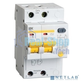 Выключатель автоматический дифференциального тока 2п C 10А 30мА тип AC 4.5кА АД-12 ИЭК MAD10-2-010-C-030