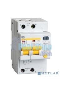 Выключатель автоматический дифференциального тока 2п C 10А 30мА тип AC 4.5кА АД-12 ИЭК MAD10-2-010-C-030