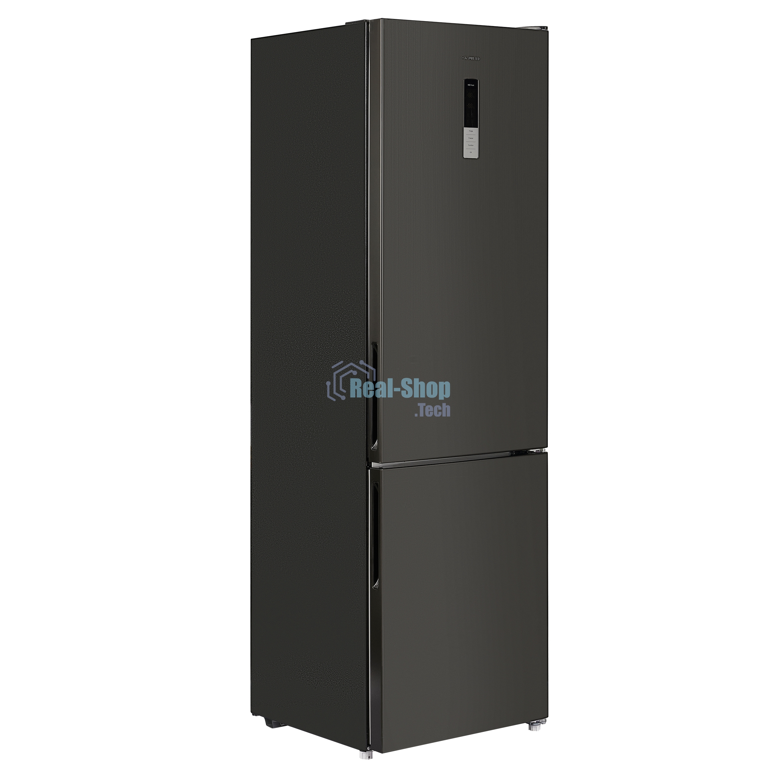 Холодильник Maunfeld MFF200NFSB10 Inverter черный двухкамерный 271/106 л морозилка снизу, NoFrost