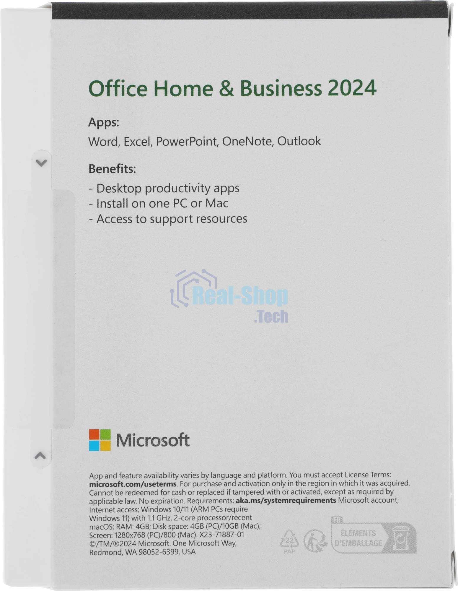 Офисное приложение Microsoft Office Home and Business 2024 English Medialess (EP2-06638)